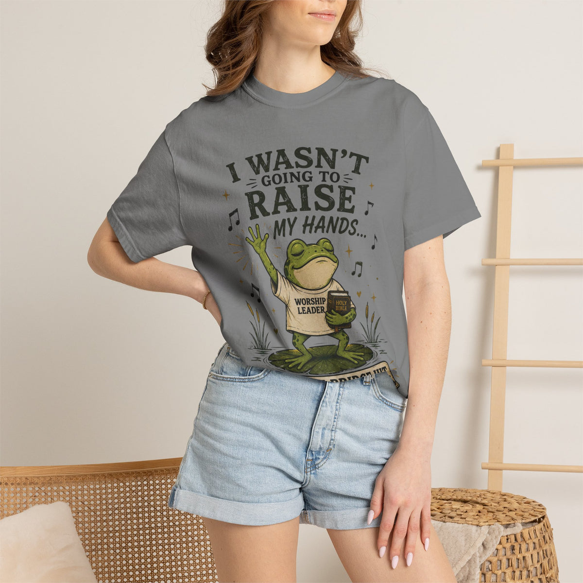 The Bridge Got Me Again Frog T-Shirt V2 – Funny Church Worship Tee