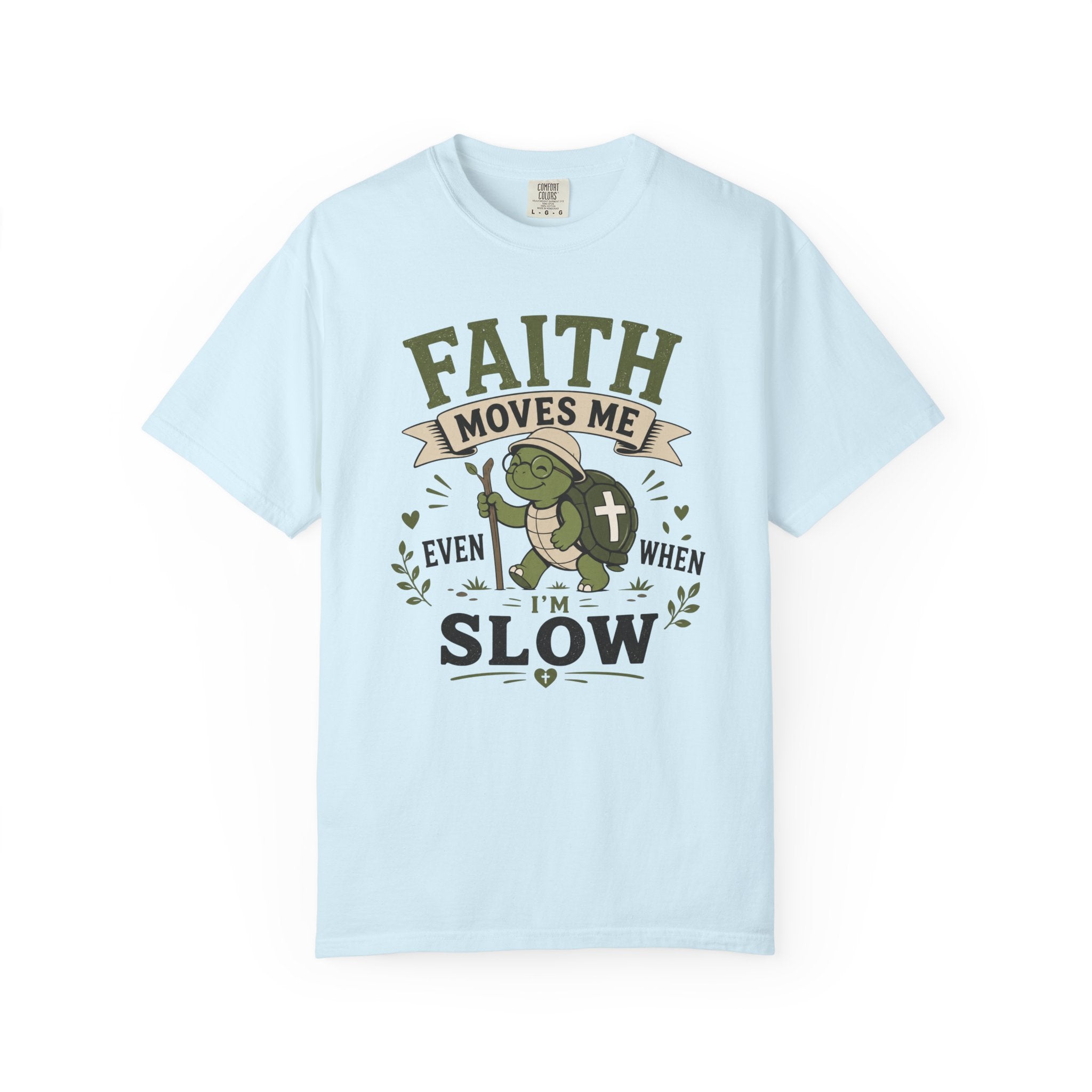 Faith Moves Me Even When I'm Slow | Cute Christian Turtle T-Shirt