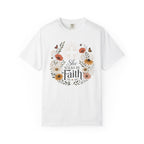Walk By Faith - Christian Floral T-Shirt