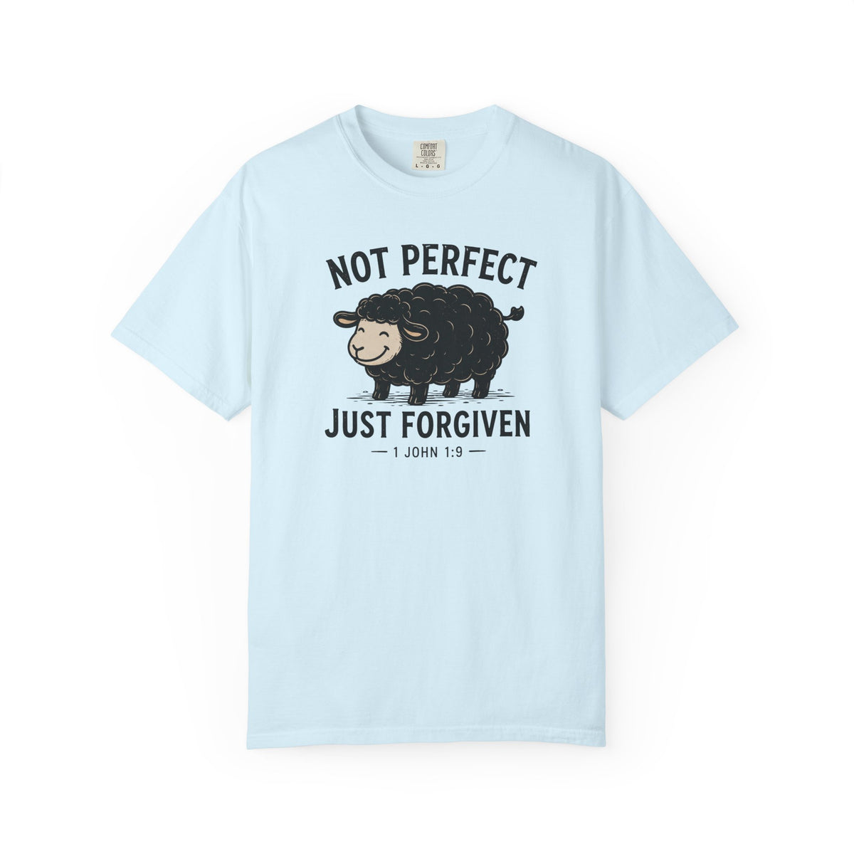 Not Perfect Just Forgiven Black Sheep Christian Shirt
