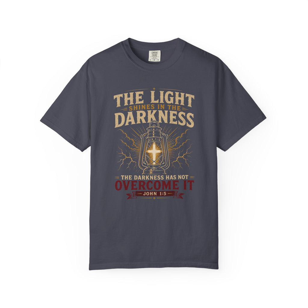Light Over Darkness - Christian Faith Tee