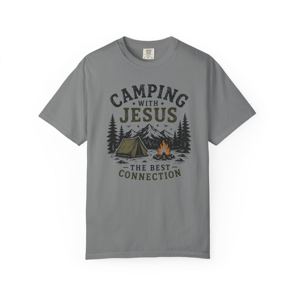 Camping With Jesus – Christian Outdoor Tee