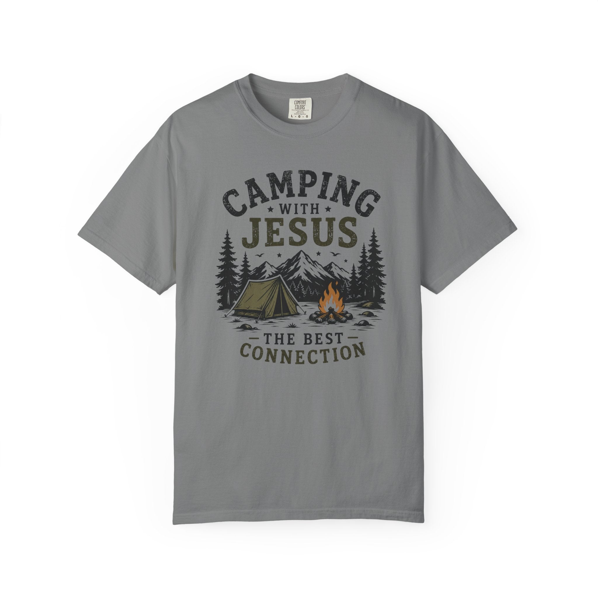 Camping With Jesus – Christian Outdoor Tee