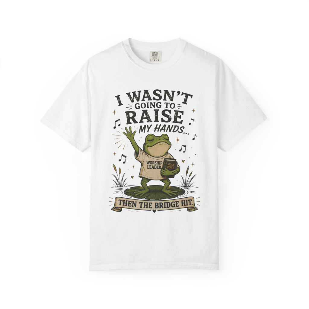 The Bridge Got Me Again Frog T-Shirt V2 – Funny Church Worship Tee
