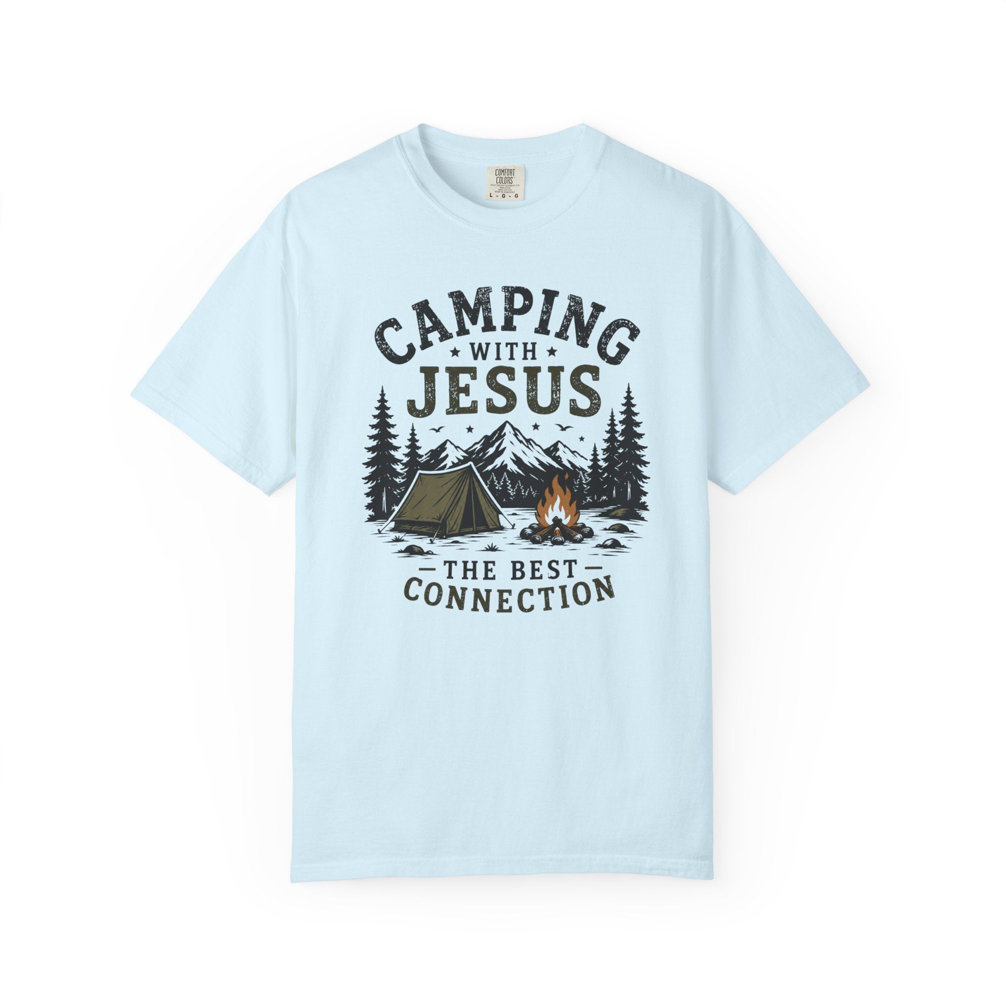 Camping With Jesus – Christian Outdoor Tee