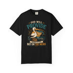 God Will Provide Even If It's Not on the Menu | Funny Christian Pelican Vintage T-Shirt