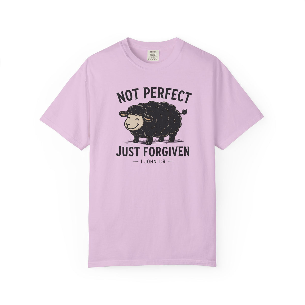 Not Perfect Just Forgiven Black Sheep Christian Shirt