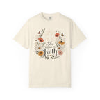 Walk By Faith - Christian Floral T-Shirt
