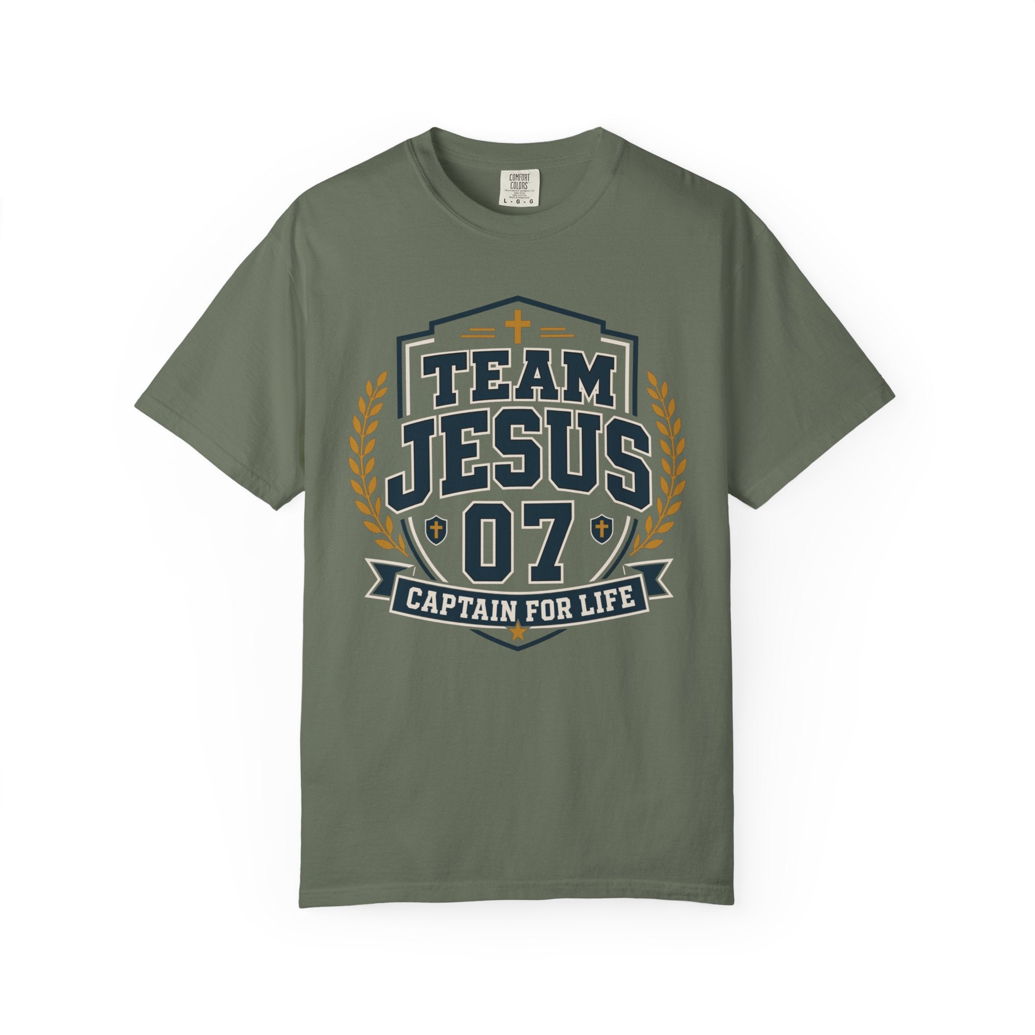 Team Jesus 07 Shirt | Captain For Life Christian Varsity Tee