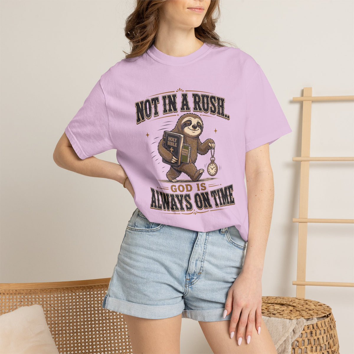 Sloth Timing - Christian Humour Tee
