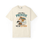 God Will Provide Even If It's Not on the Menu | Funny Christian Pelican Vintage T-Shirt