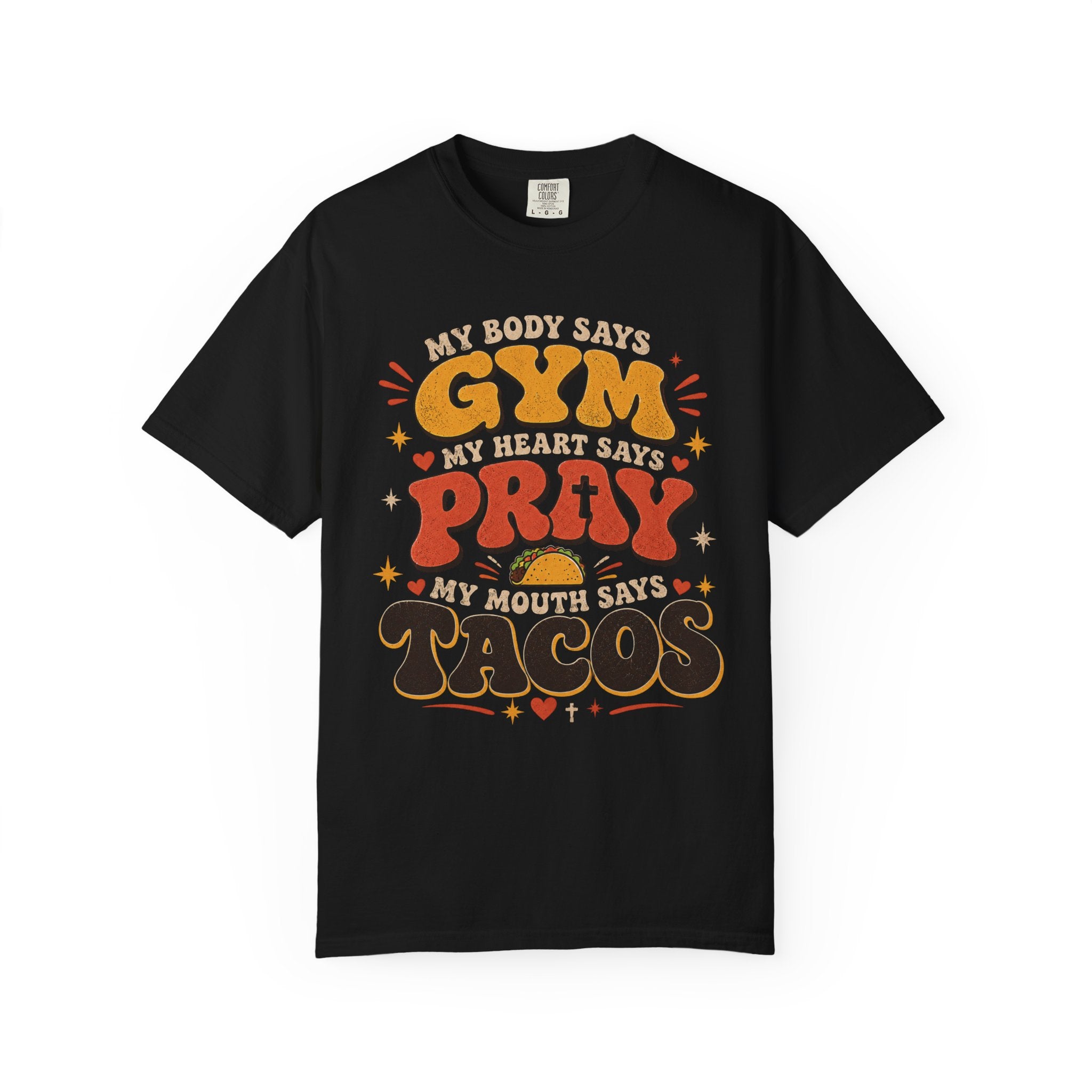 Gym Prayer & Tacos - Christian Funny Tee