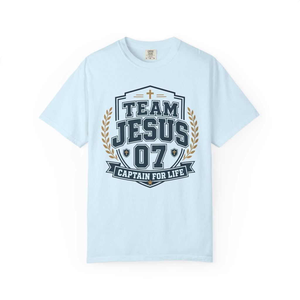 Team Jesus 07 Shirt | Captain For Life Christian Varsity Tee