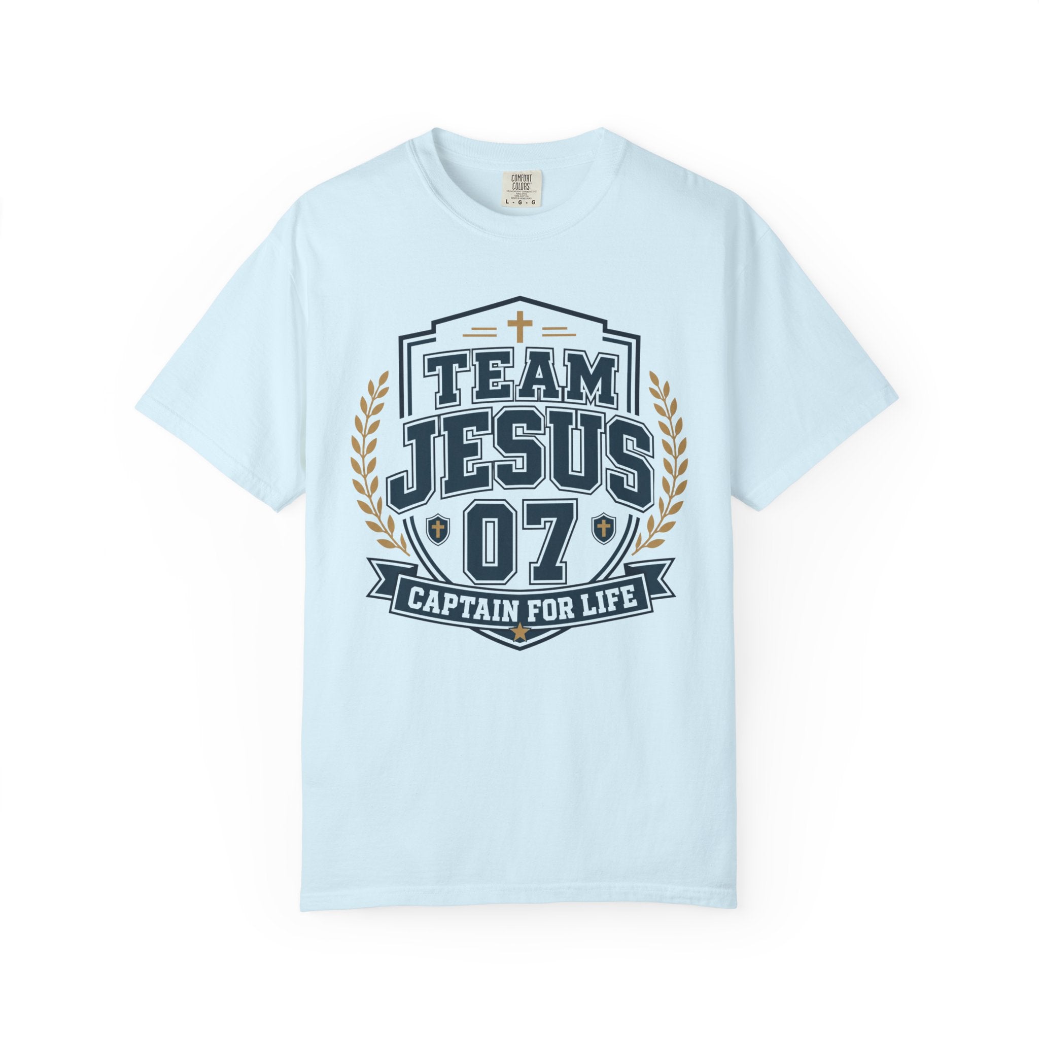 Team Jesus 07 Shirt | Captain For Life Christian Varsity Tee