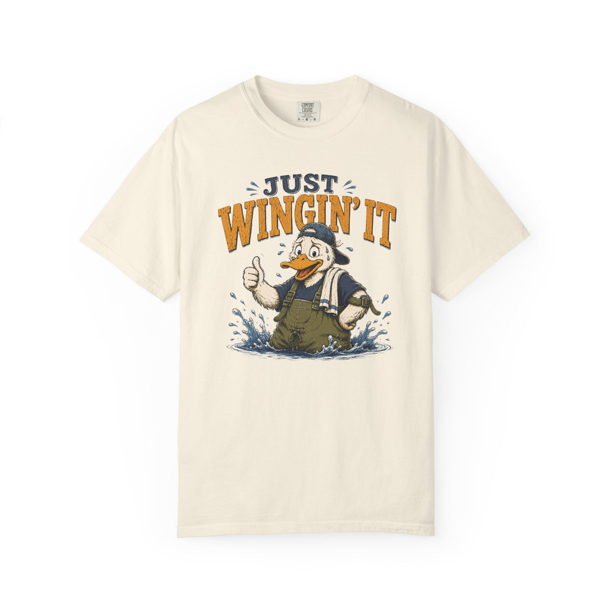 Just Wingin' It Duck T-Shirt — Funny Outdoorsy Graphic Tee