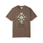 Floral Cross T-Shirt — "Bloom Where Love Plants You" Christian Faith Tee