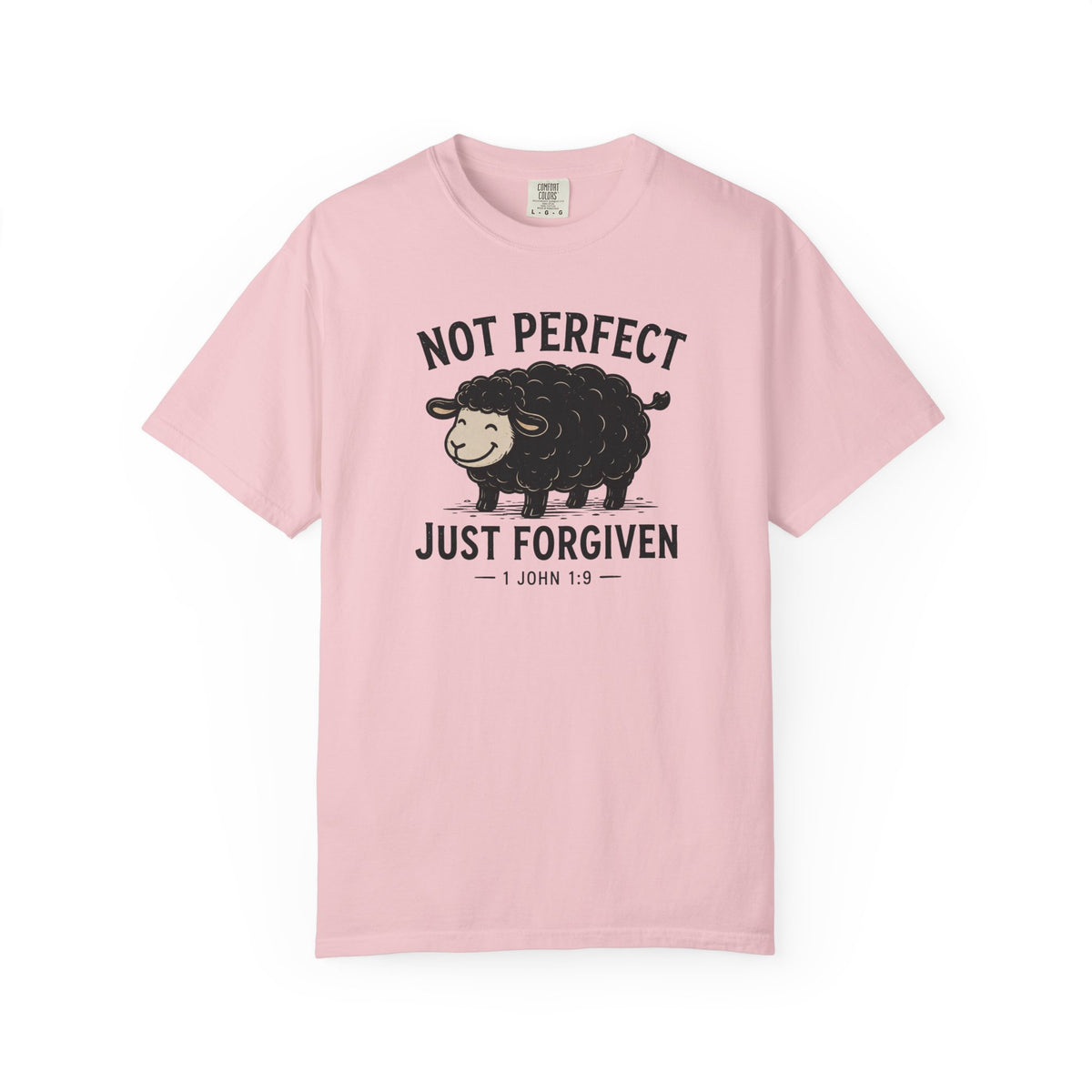 Not Perfect Just Forgiven Black Sheep Christian Shirt