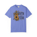 Faith Over Fear - Christian Floral Cross T-Shirt