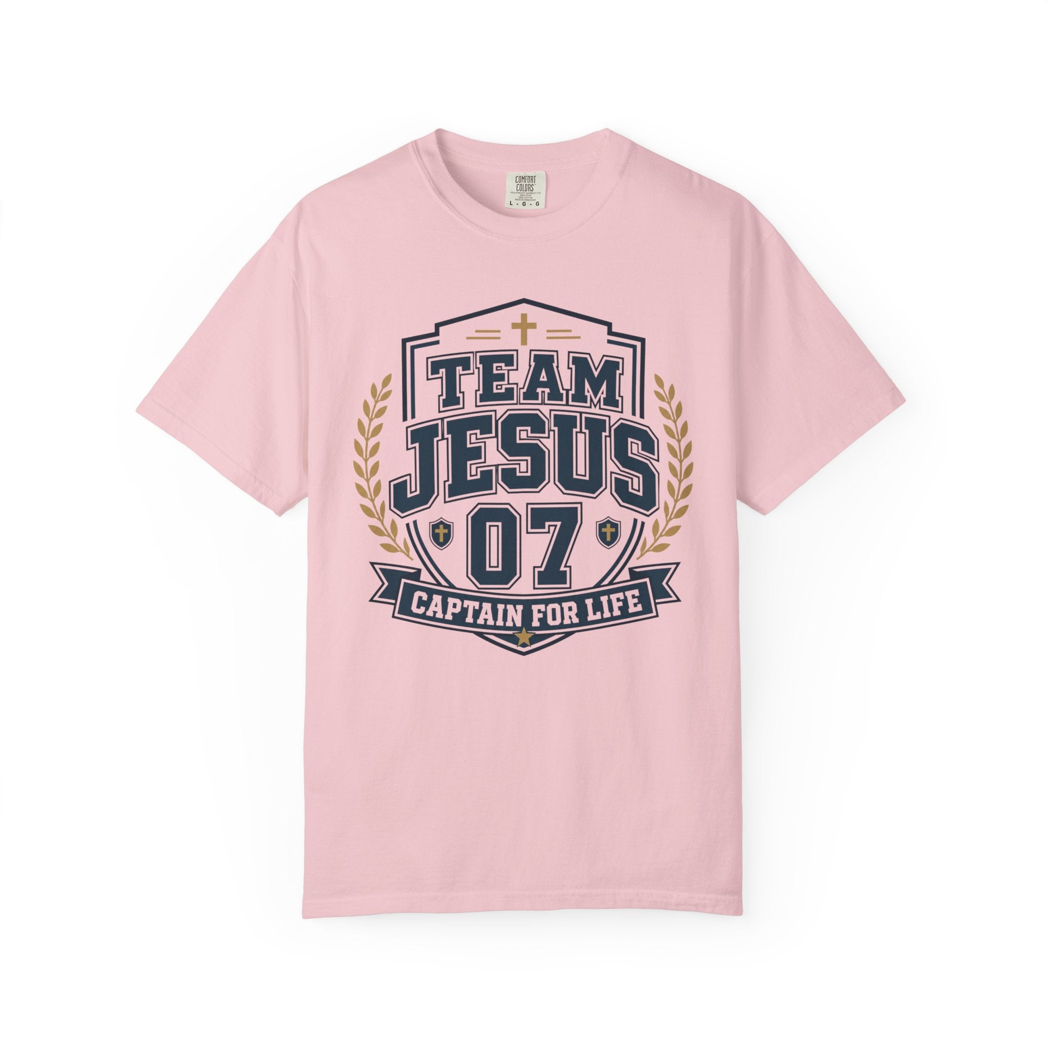 Team Jesus 07 Shirt | Captain For Life Christian Varsity Tee