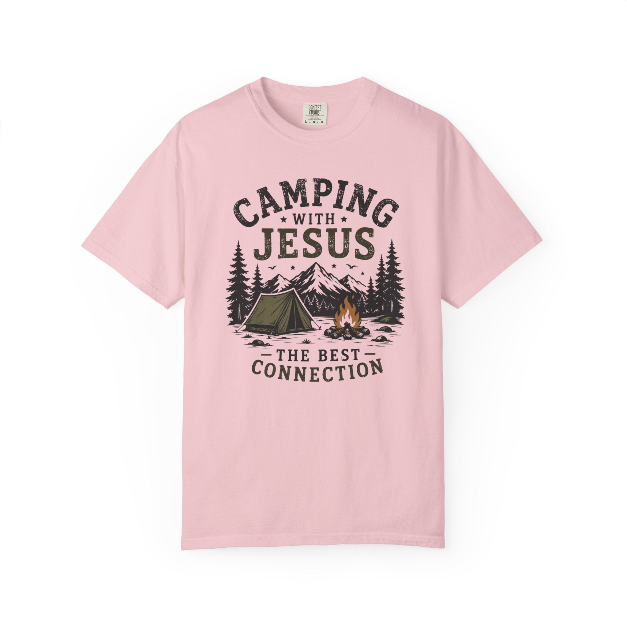 Camping With Jesus – Christian Outdoor Tee