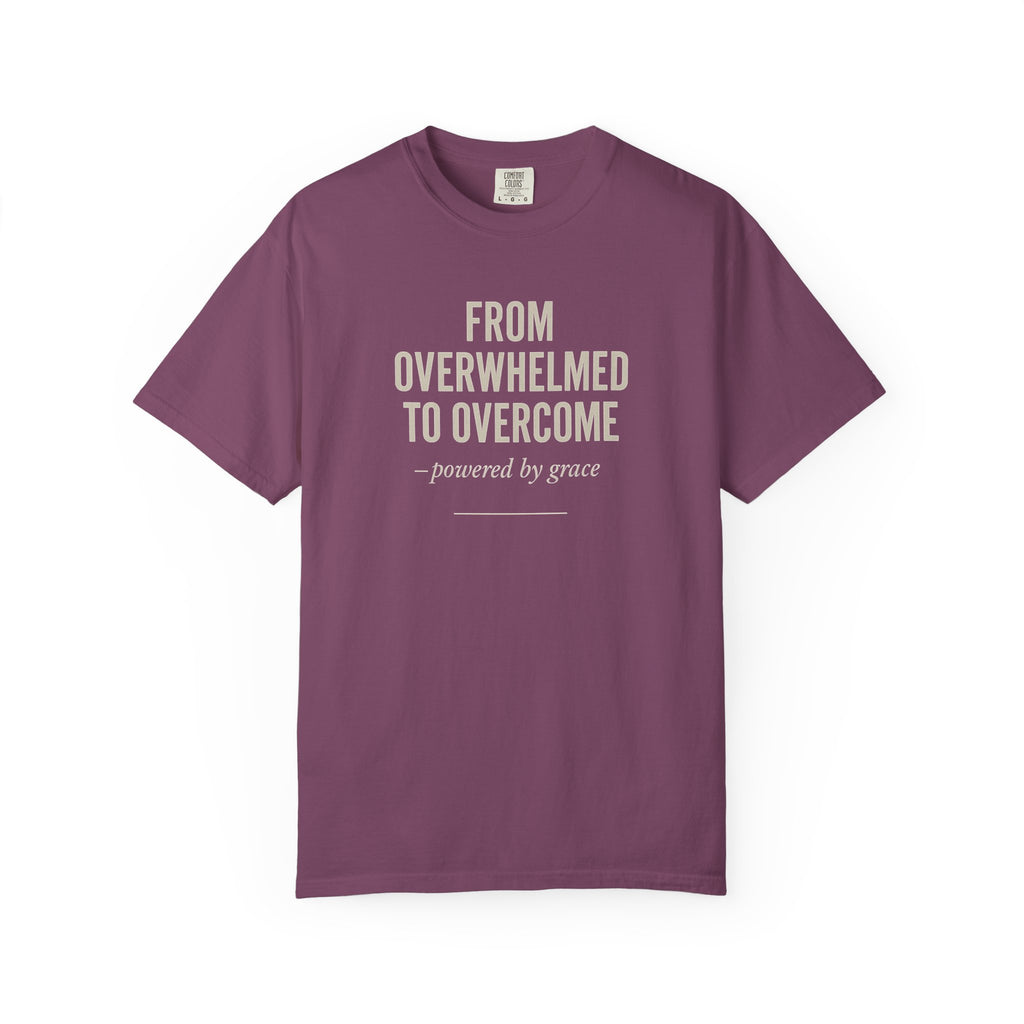 From Overwhelmed To Overcome - Christian T-shirt