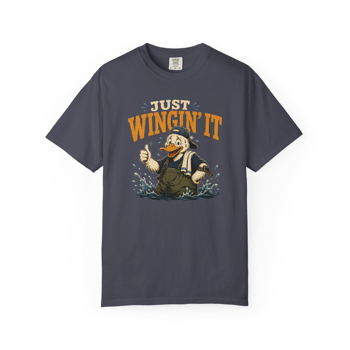 Just Wingin' It Duck T-Shirt — Funny Outdoorsy Graphic Tee