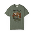 Spirit Yes, Flesh Nah - Funny Sloth Christian T-Shirt
