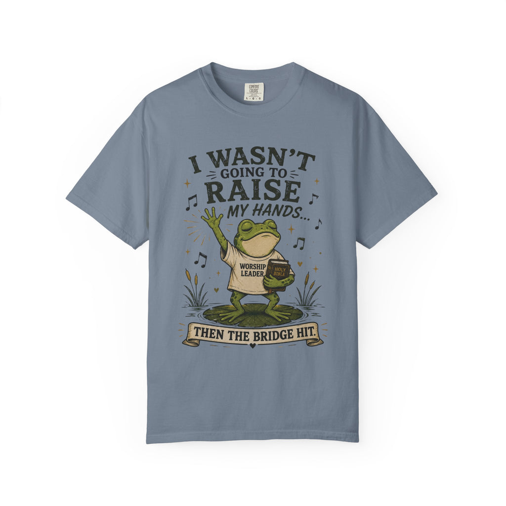 The Bridge Got Me Again Frog T-Shirt V2 – Funny Church Worship Tee