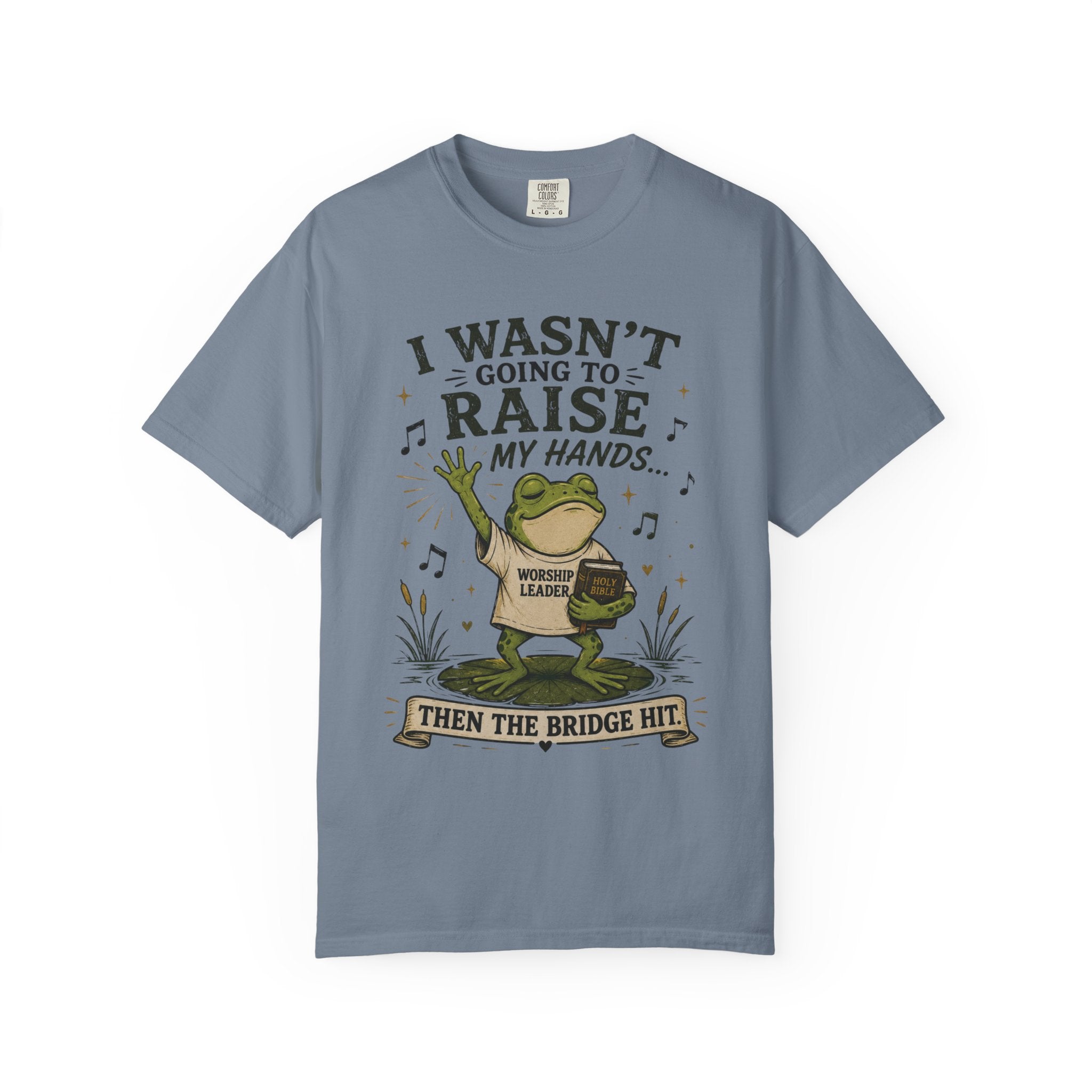 The Bridge Got Me Again Frog T-Shirt V2 – Funny Church Worship Tee