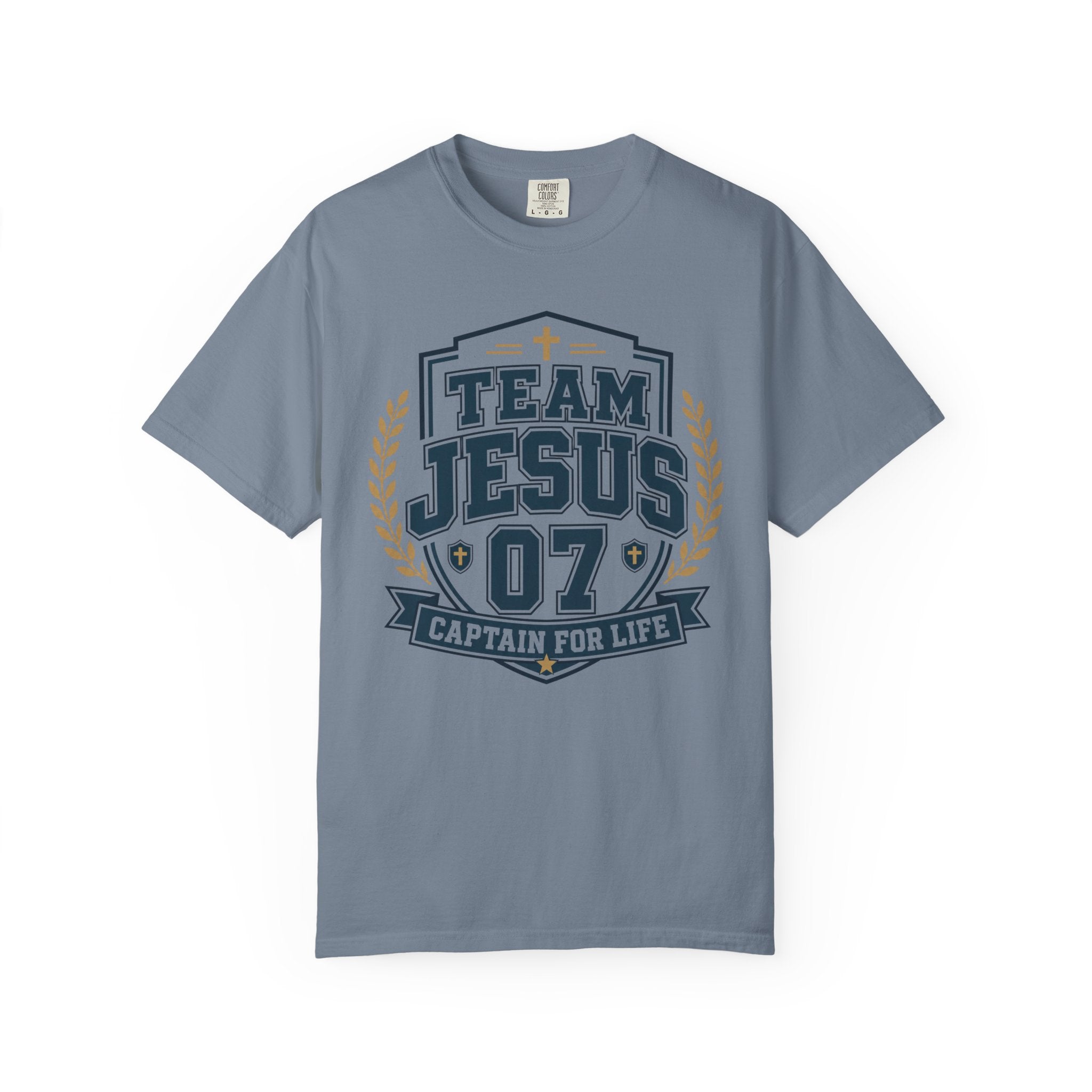 Team Jesus 07 Shirt | Captain For Life Christian Varsity Tee