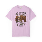 Spirit Yes, Flesh Nah - Funny Sloth Christian T-Shirt