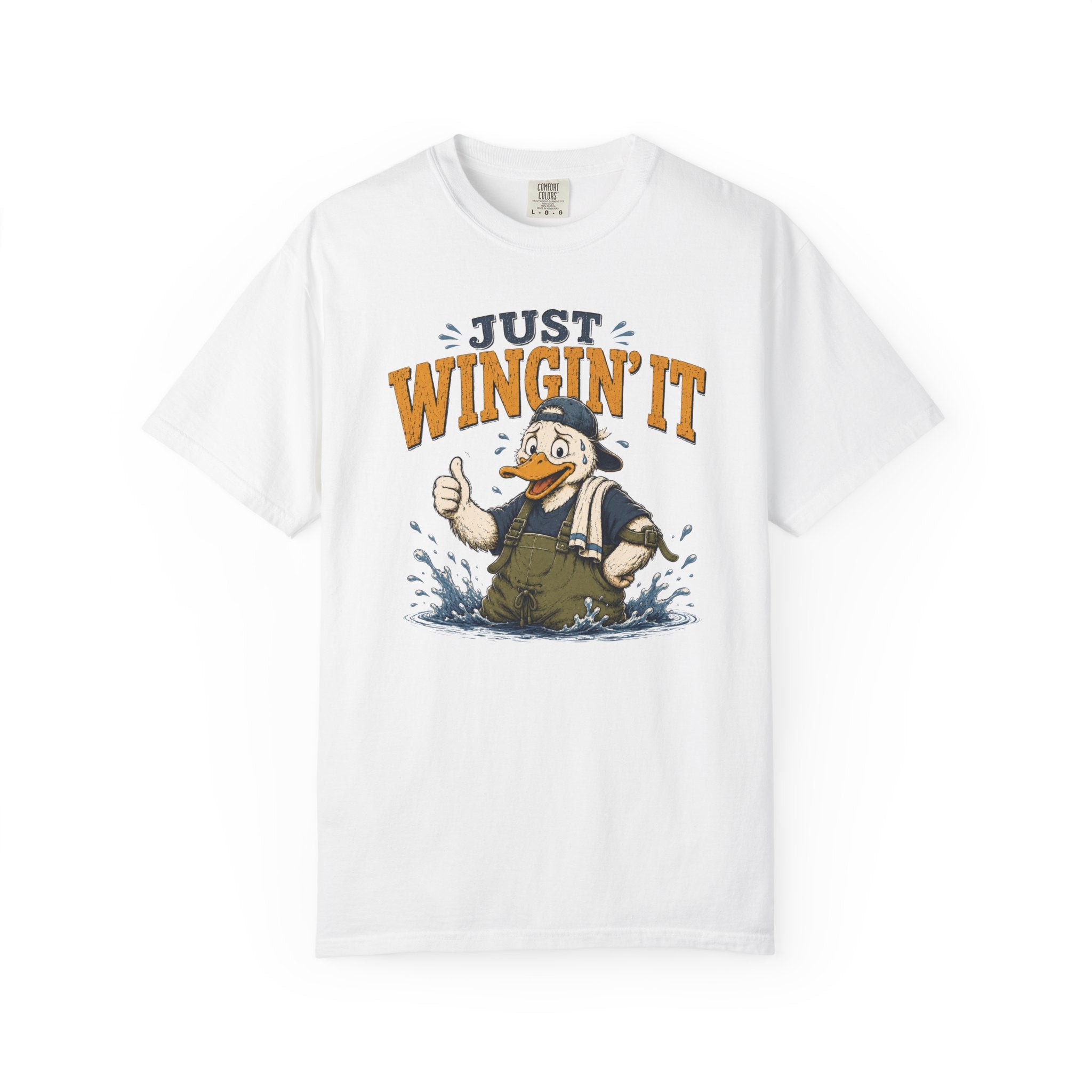 Just Wingin' It Duck T-Shirt — Funny Outdoorsy Graphic Tee