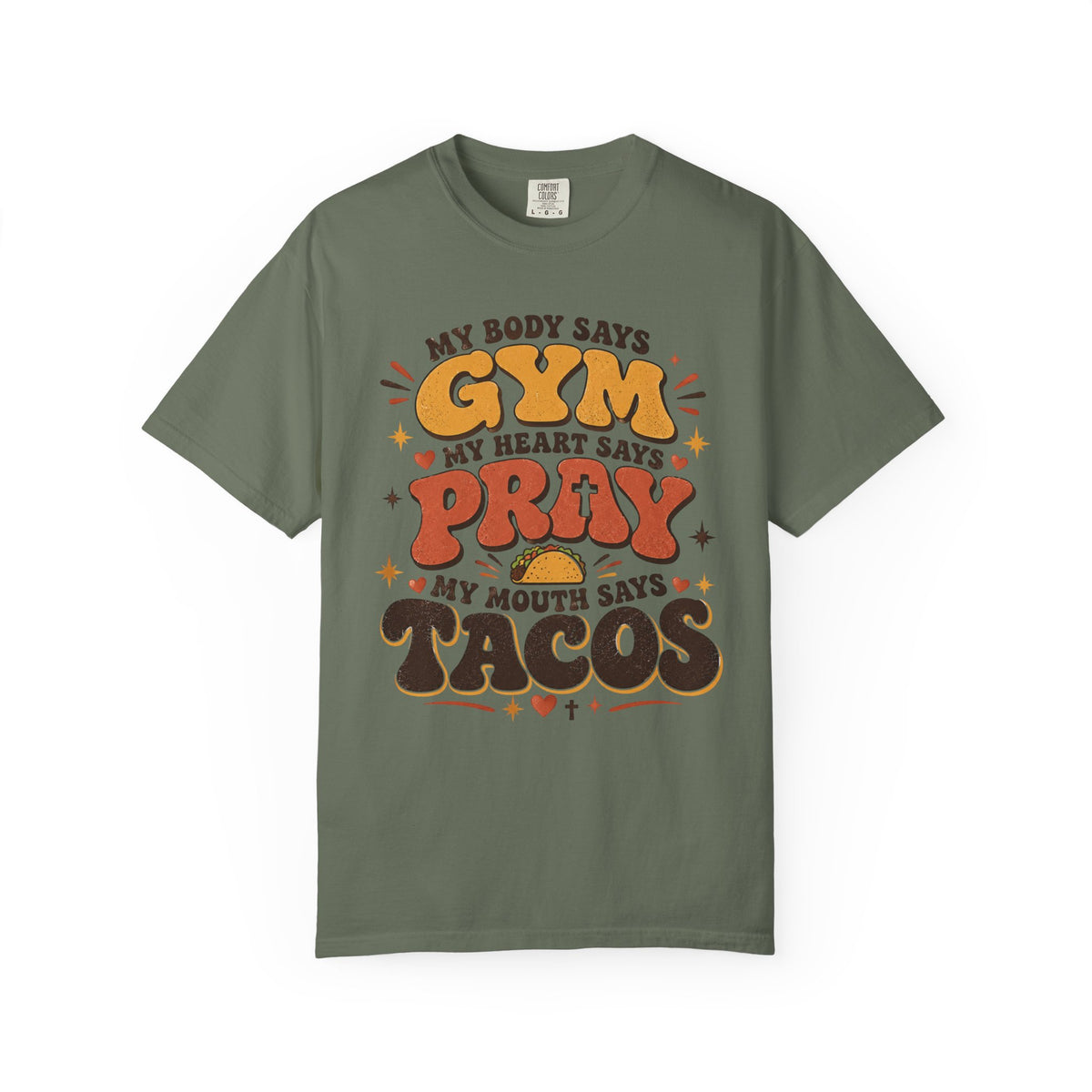 Gym Prayer & Tacos - Christian Funny Tee