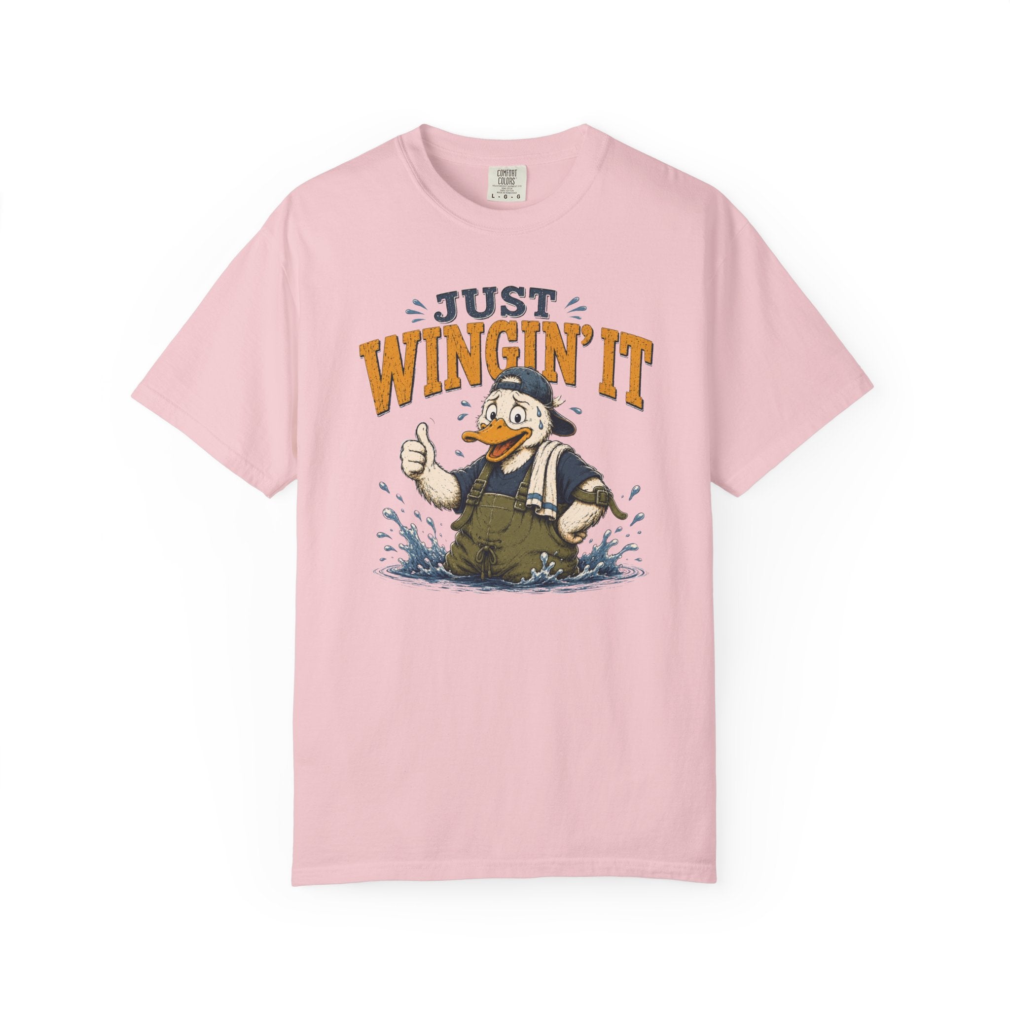 Just Wingin' It Duck T-Shirt — Funny Outdoorsy Graphic Tee