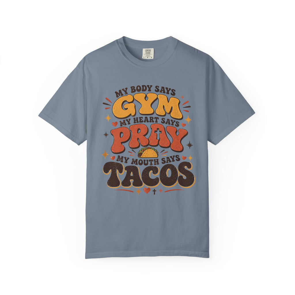 Gym Prayer & Tacos - Christian Funny Tee
