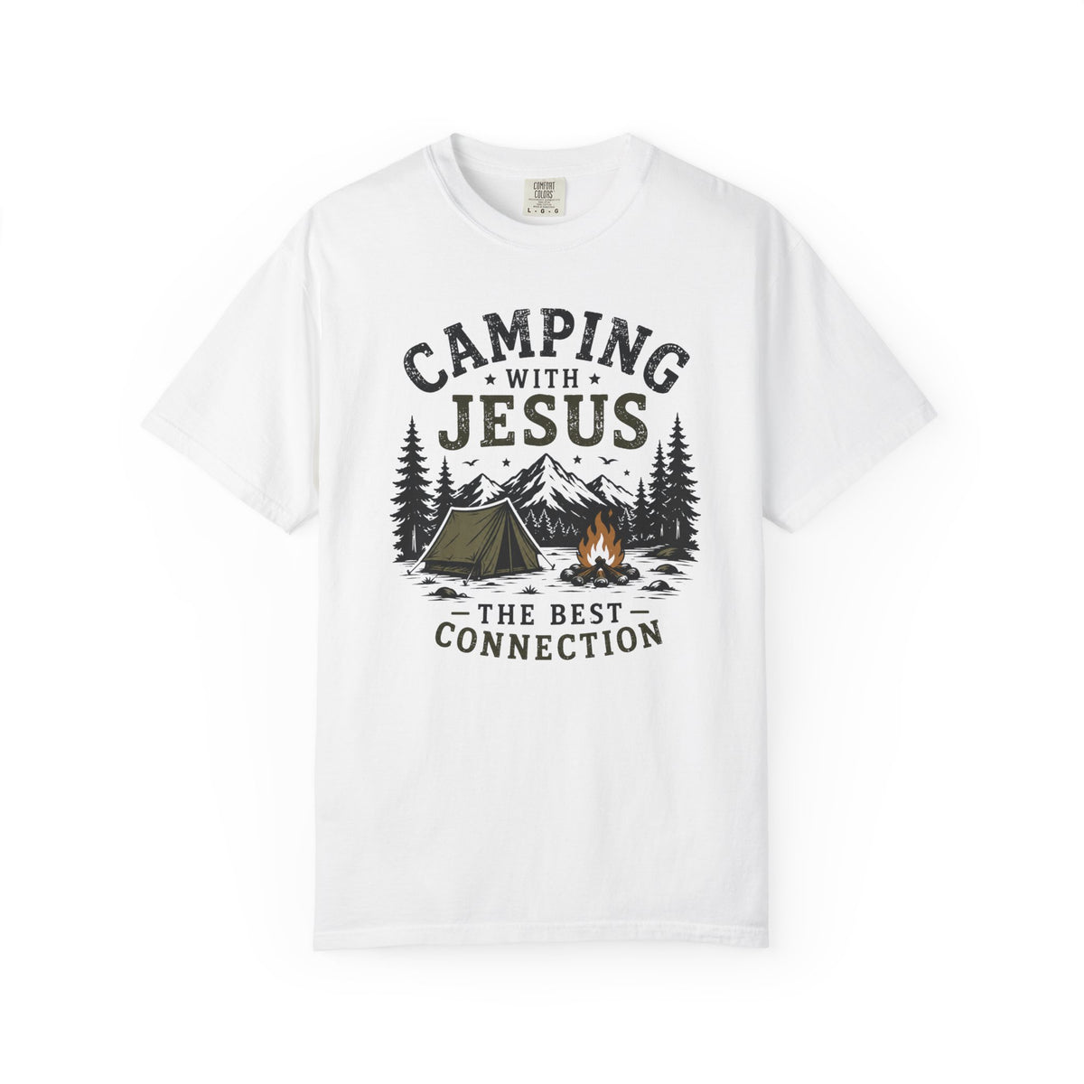 Camping With Jesus – Christian Outdoor Tee
