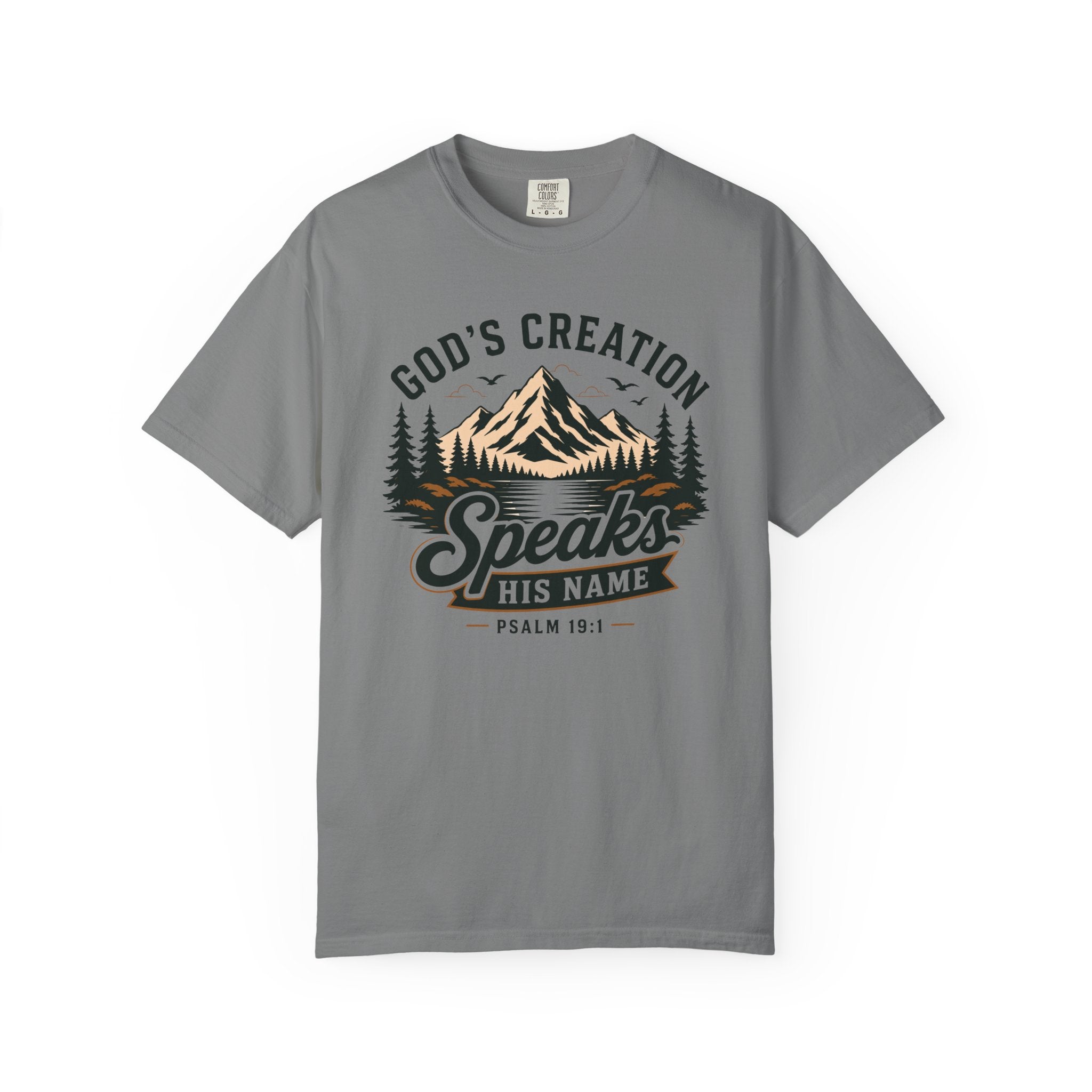 God's Creation Speaks His Name - Christian Outdoors Tee