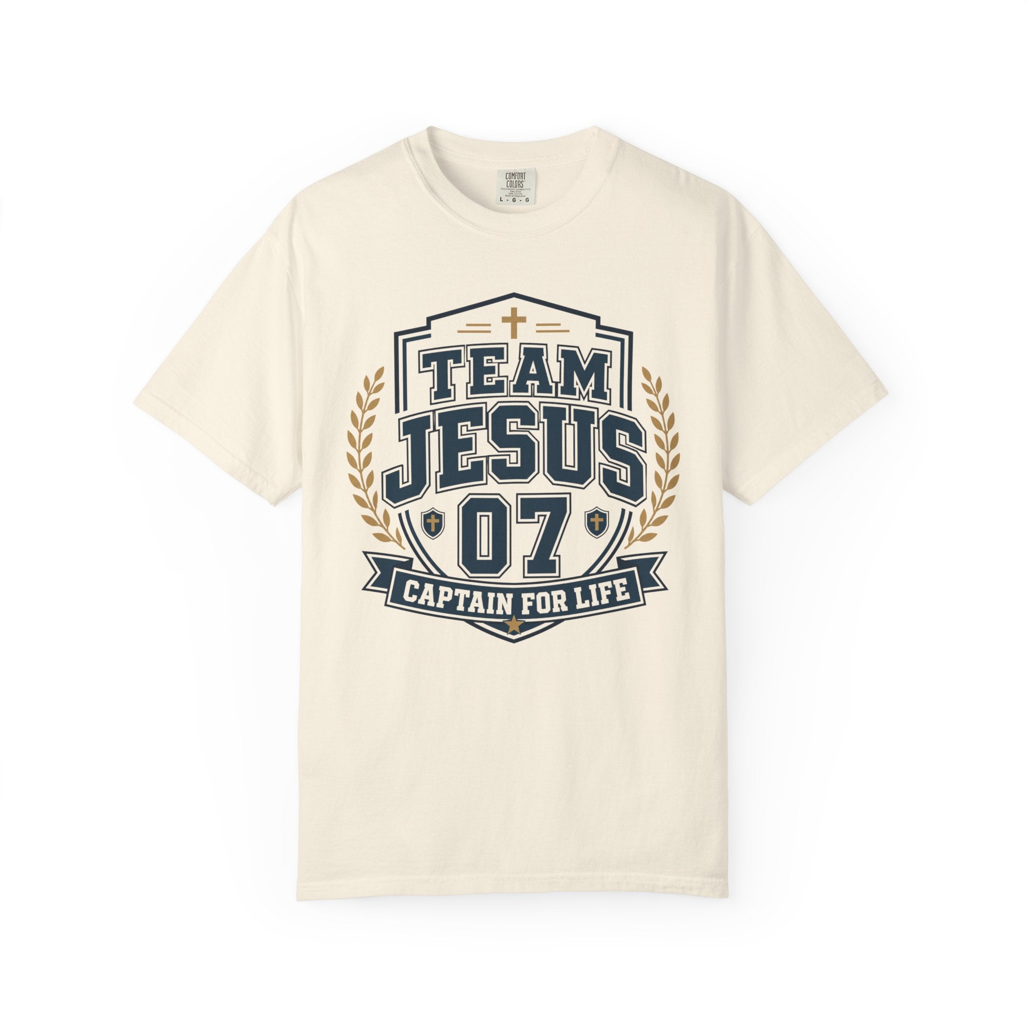 Team Jesus 07 Shirt | Captain For Life Christian Varsity Tee