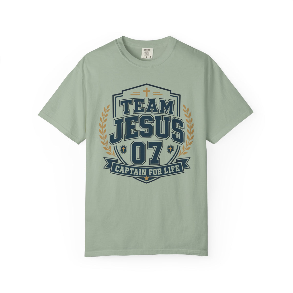 Team Jesus 07 Shirt | Captain For Life Christian Varsity Tee