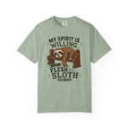 Spirit Yes, Flesh Nah - Funny Sloth Christian T-Shirt