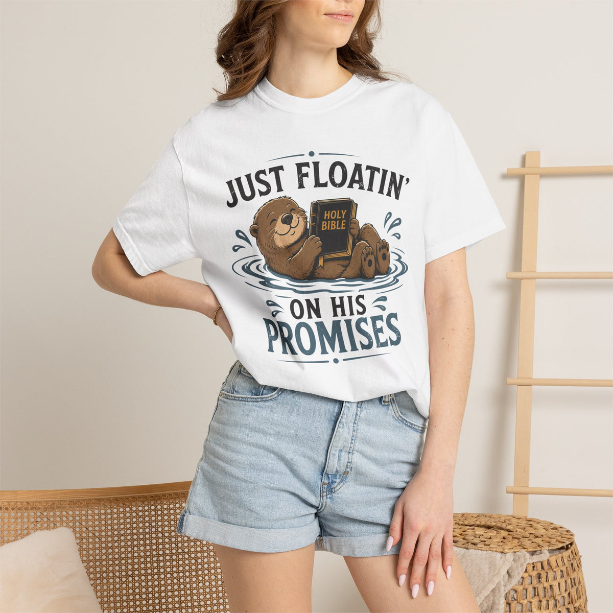 Floatin On God's Promises - Christian Humour Tee