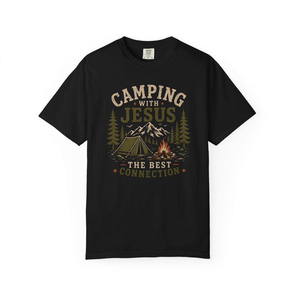 Camping With Jesus – Christian Outdoor Tee