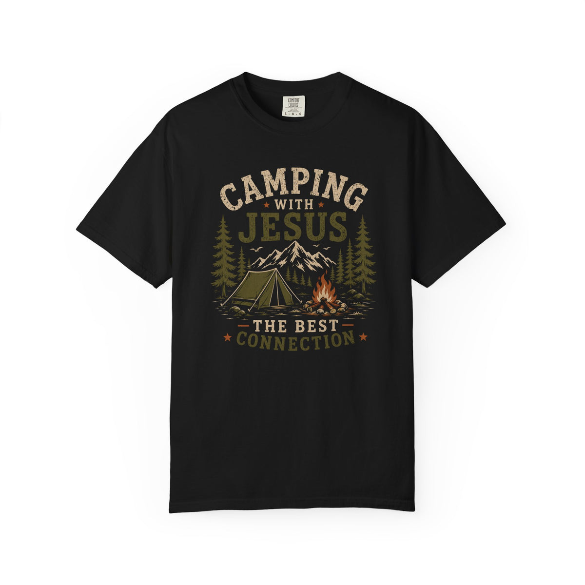 Camping With Jesus – Christian Outdoor Tee