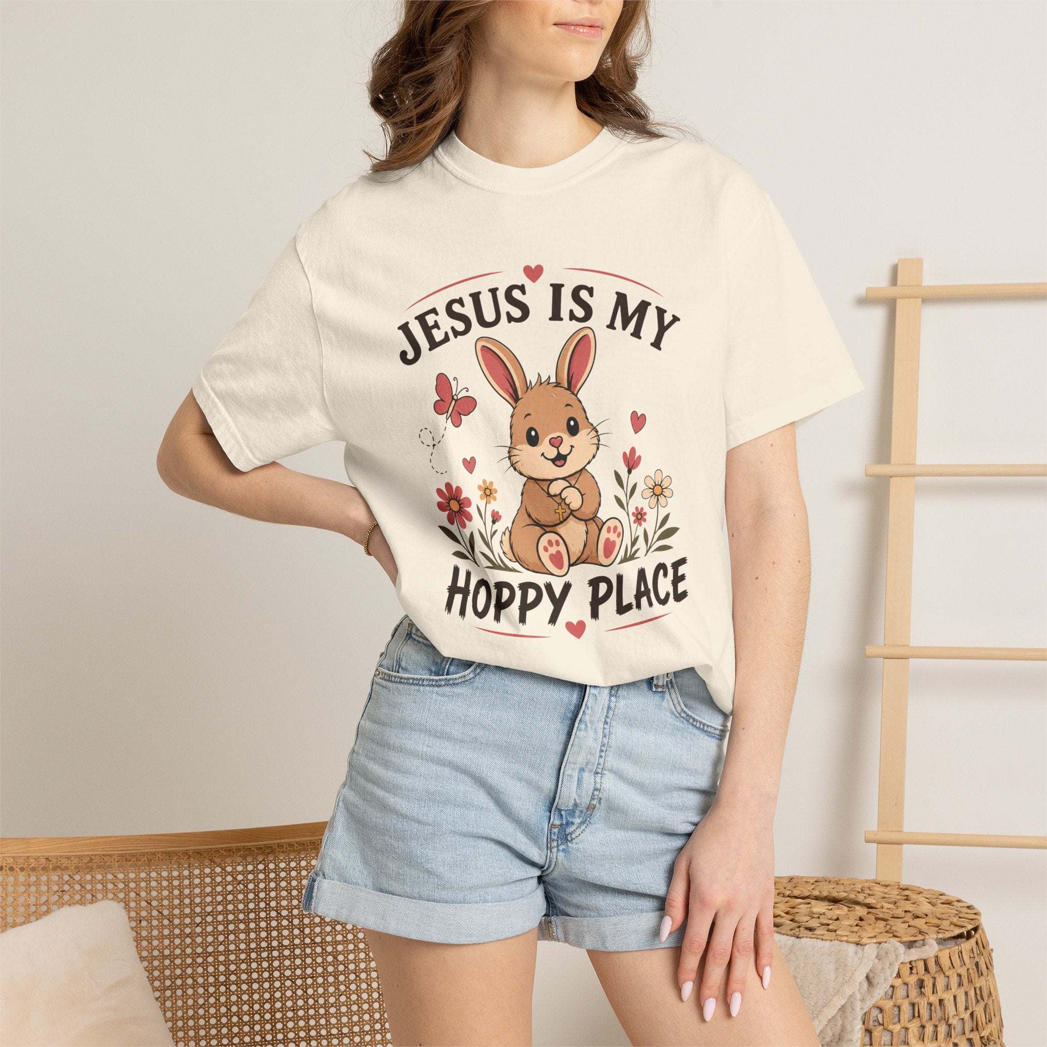 Jesus Is My Hoppy Place - Christian Humour Tee