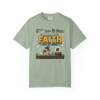 Walk By Faith Not By Sight Shirt | Christian Gamer Tee | Retro Pixel Art | Faith-Based Gaming T-Shirt
