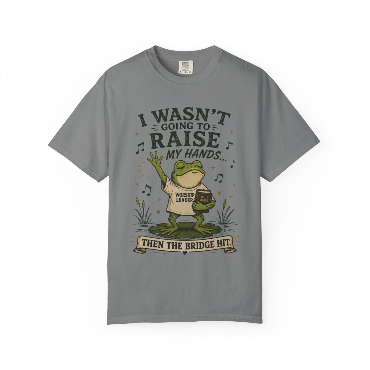 The Bridge Got Me Again Frog T-Shirt V2 – Funny Church Worship Tee