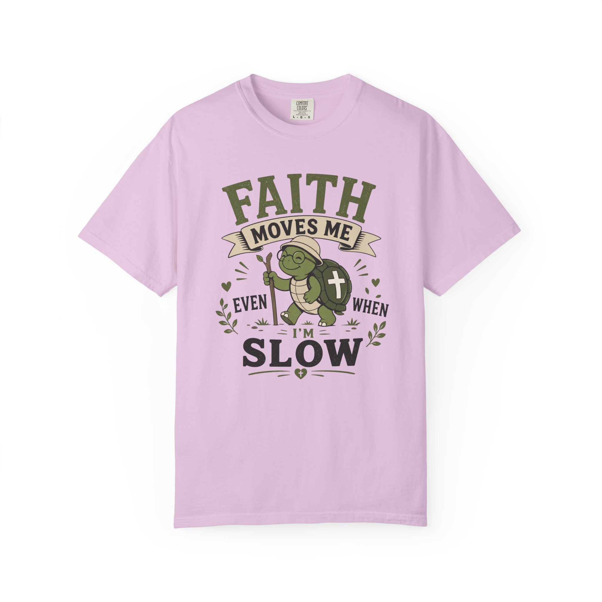 Faith Moves Me Even When I'm Slow | Cute Christian Turtle T-Shirt