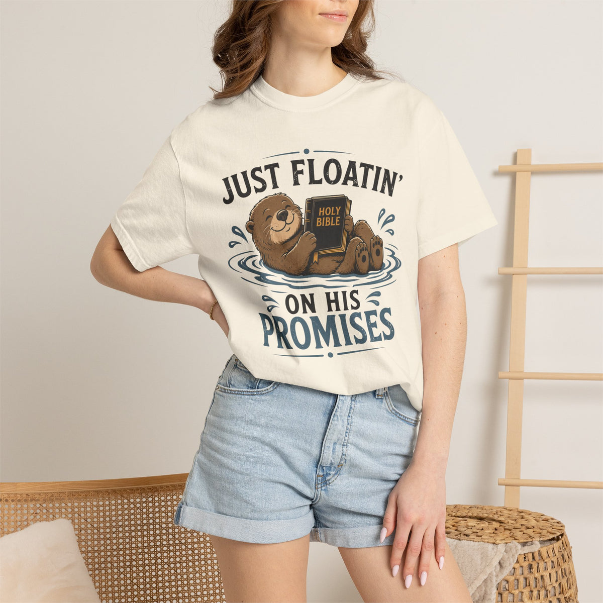 Floatin On God's Promises - Christian Humour Tee