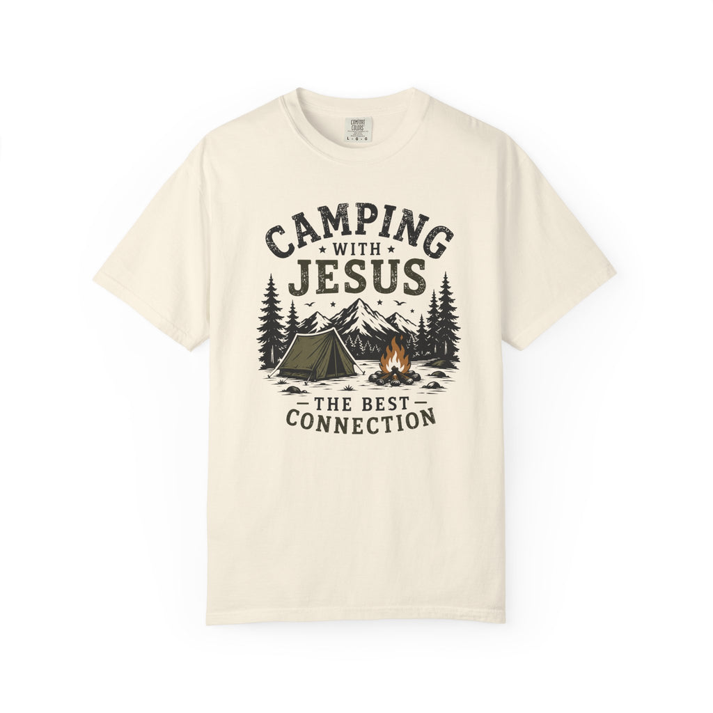 Camping With Jesus – Christian Outdoor Tee