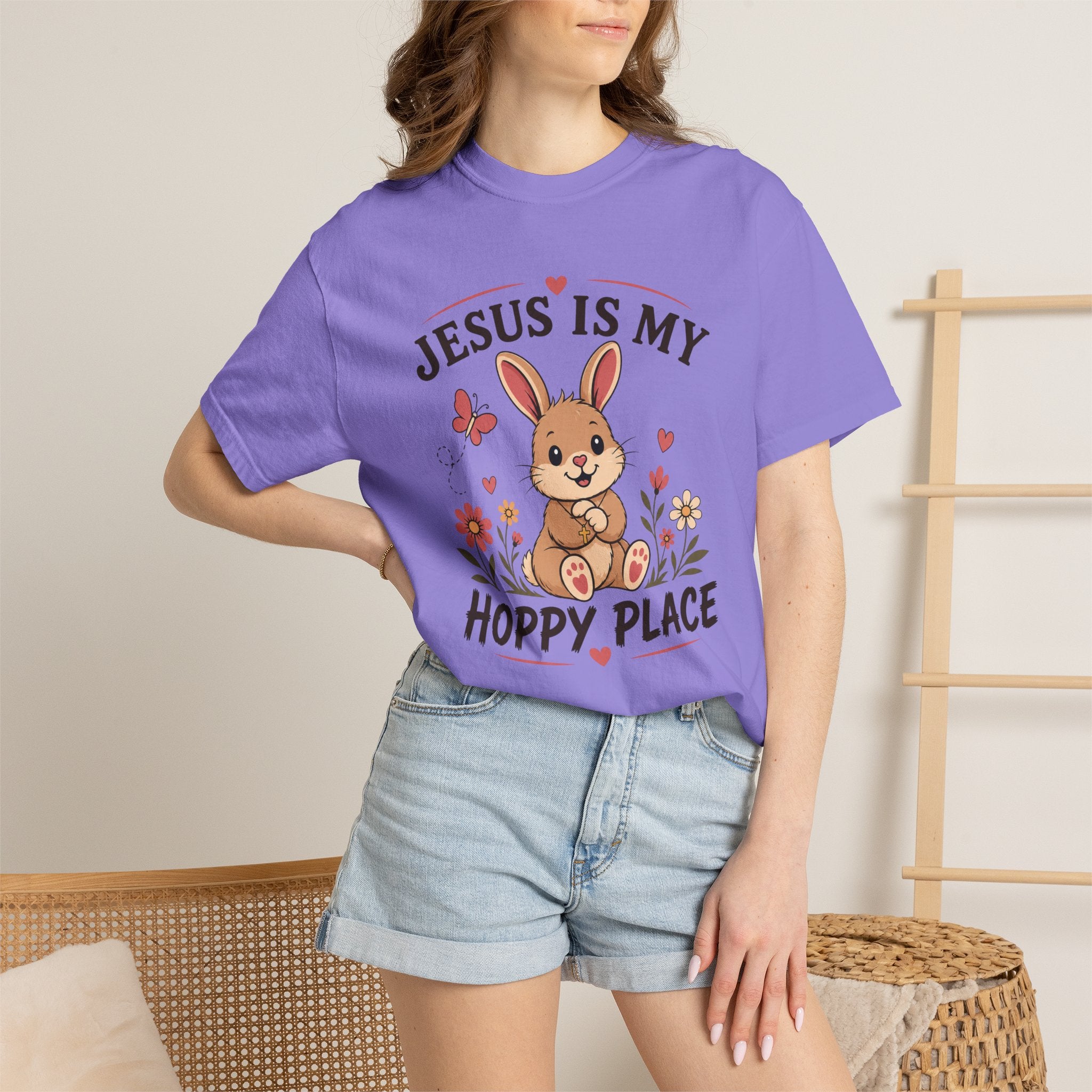 Jesus Is My Hoppy Place - Christian Humour Tee